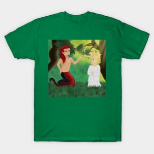 Naga Crowley and Medusa Aziraphale T-Shirt